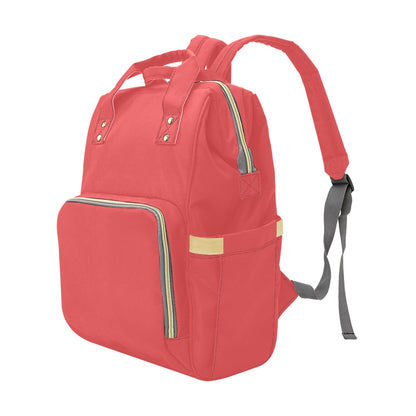 Red Poppy Baby Changing Bag -  Multi-Function Diaper Backpack/Diaper Bag