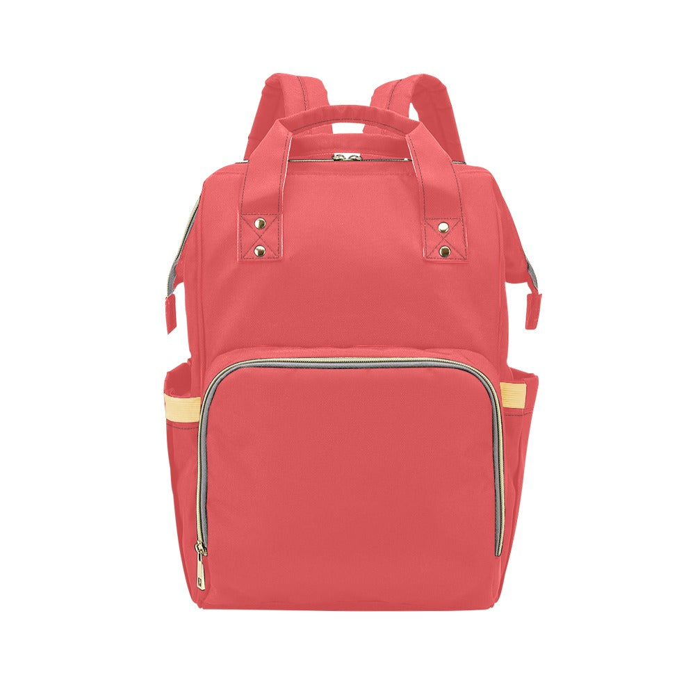 Red Poppy Baby Changing Bag -  Multi-Function Diaper Backpack/Diaper Bag