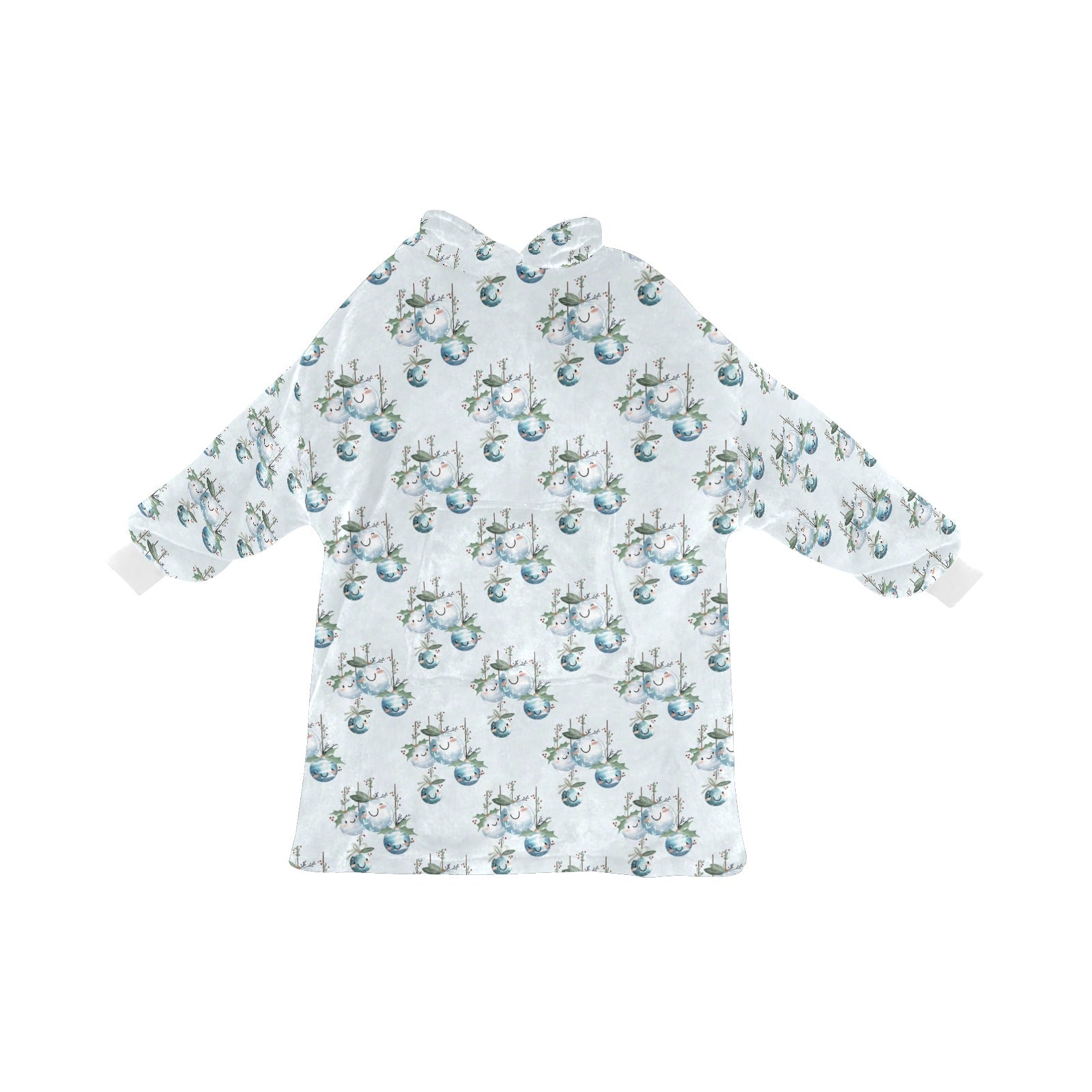 Christmas Oodie Fleece Hooded Blanket 