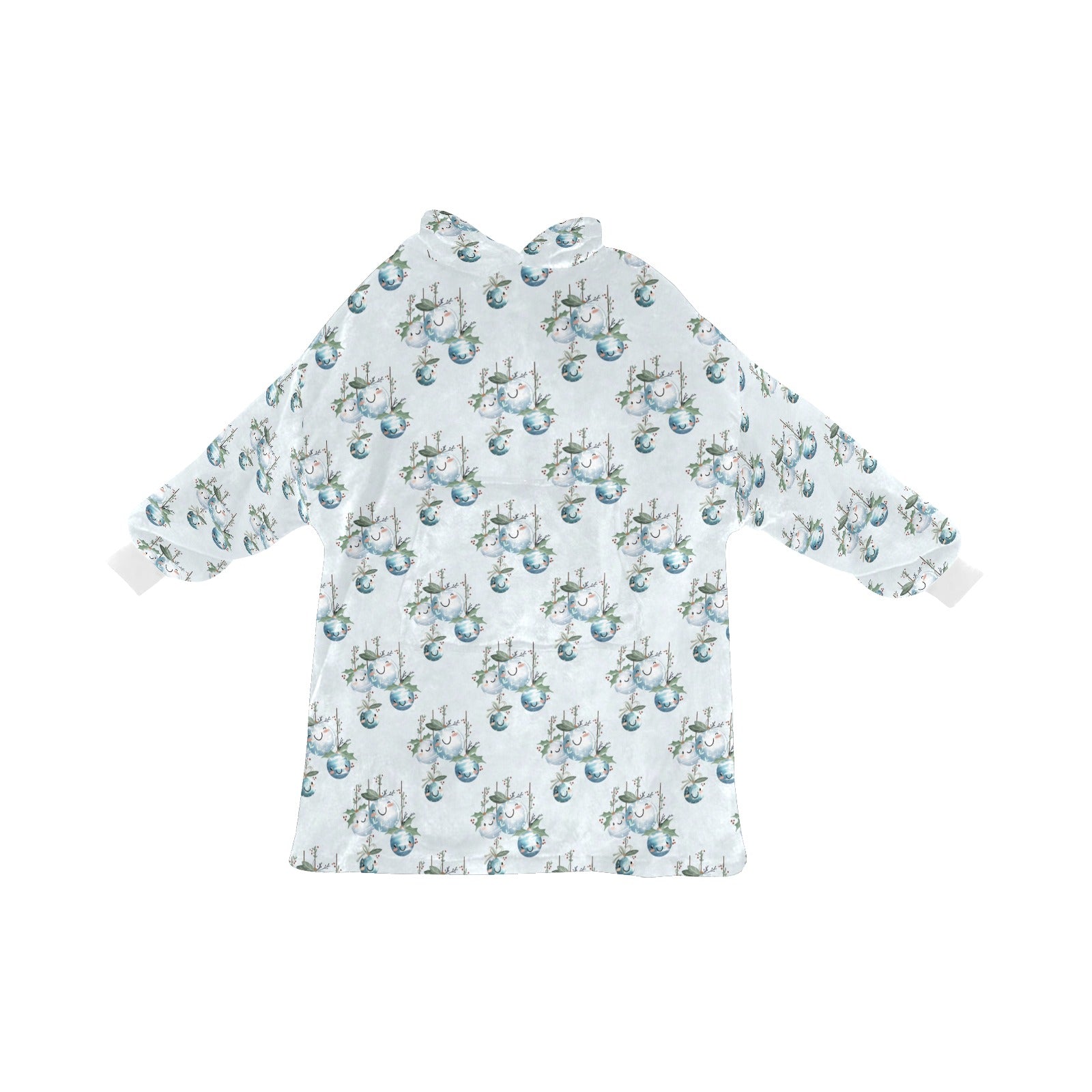Christmas Oodie Fleece Hooded Blanket 