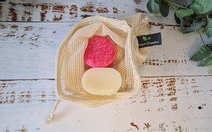 Green Cheeks Organic Cotton Mesh Wash Bag