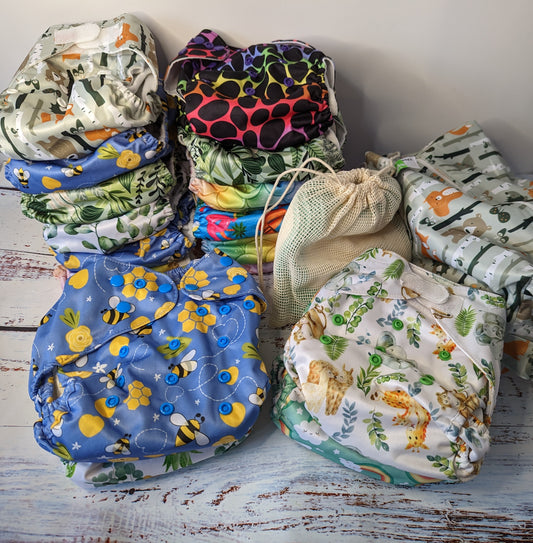 Buy A Full Cloth Nappy Kit with Everything You'll Need to Switch To Cloth Nappies Day and Night