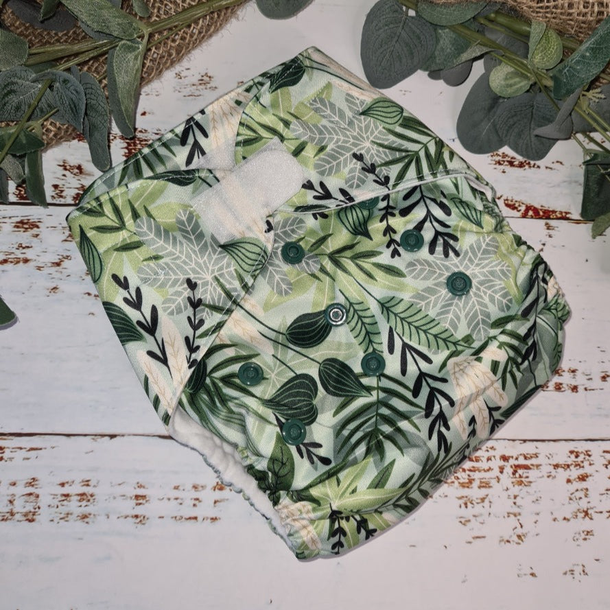 Green Cheeks Cloth Hemp Botanical Reusable Nappy