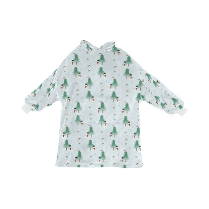 Snowman Fleece Cosy Hooded Blanket