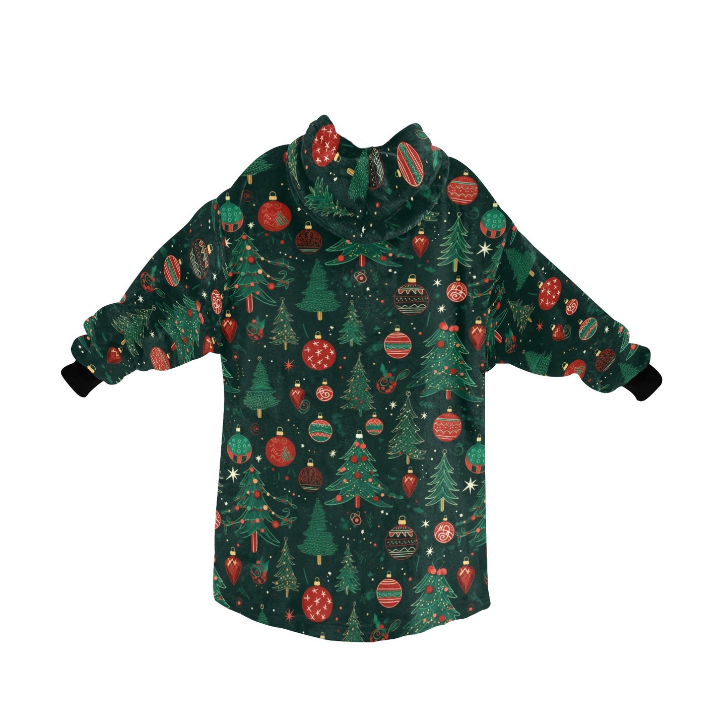 Traditional Christmas - Cosy Fleece Hooded Blanket 