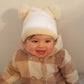 Double Faux Fur Pom Knitted Hat Baby, Toddler, Kids