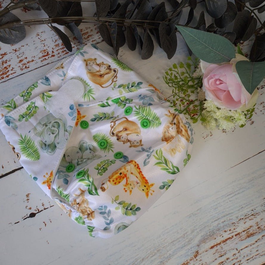 Justa - The Pocket Nappy - Green Cheeks - cloth nappy