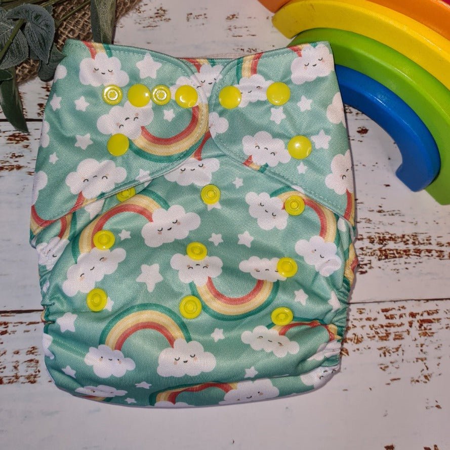 Justa - The Pocket Nappy - Green Cheeks - cloth nappy
