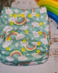 Justa - The Pocket Nappy - Green Cheeks - cloth nappy