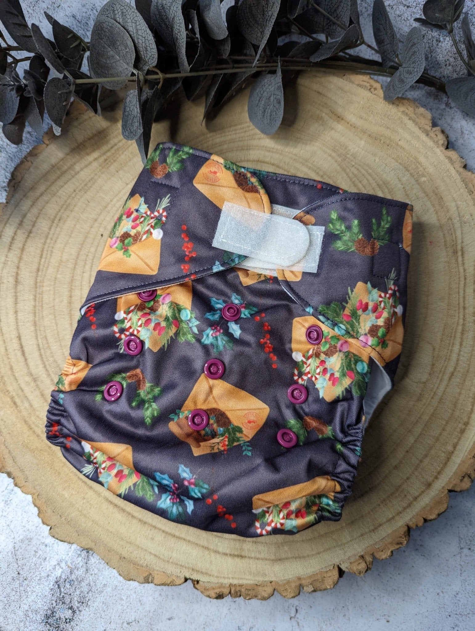 Limited Edition Christmas Cloth Nappies – Festive Prints - Green Cheeks - cloth nappy