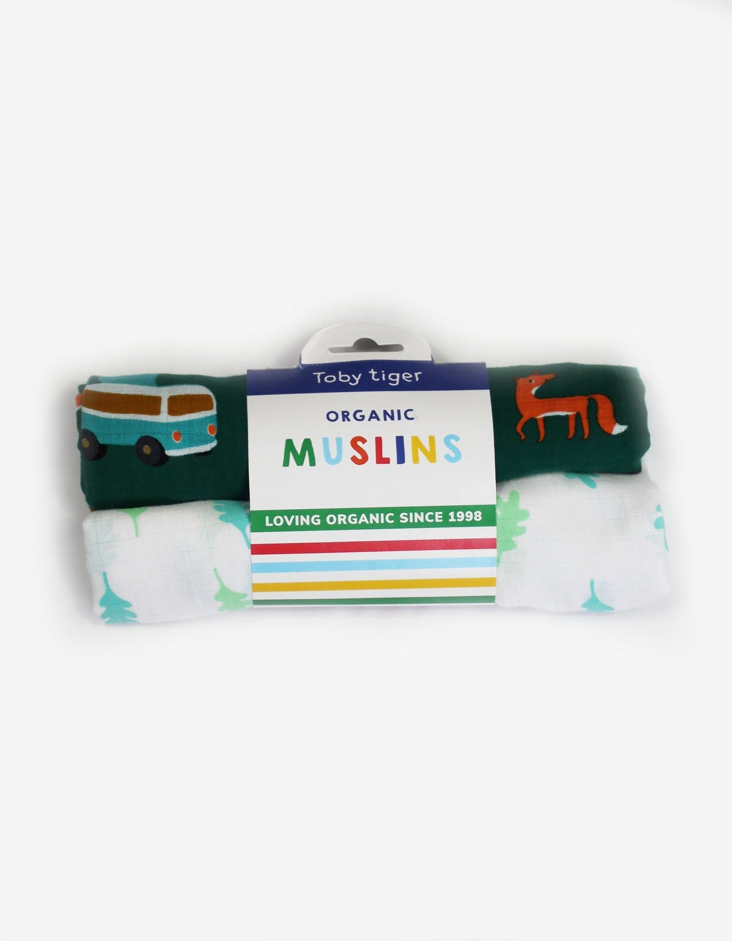 Organic Campervan Print Muslin 2-Pack