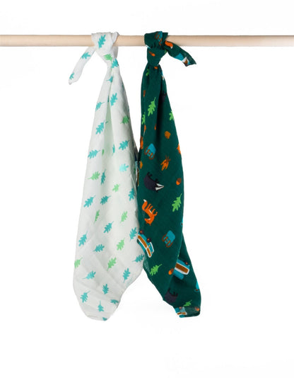 Organic Campervan Print Muslin 2-Pack